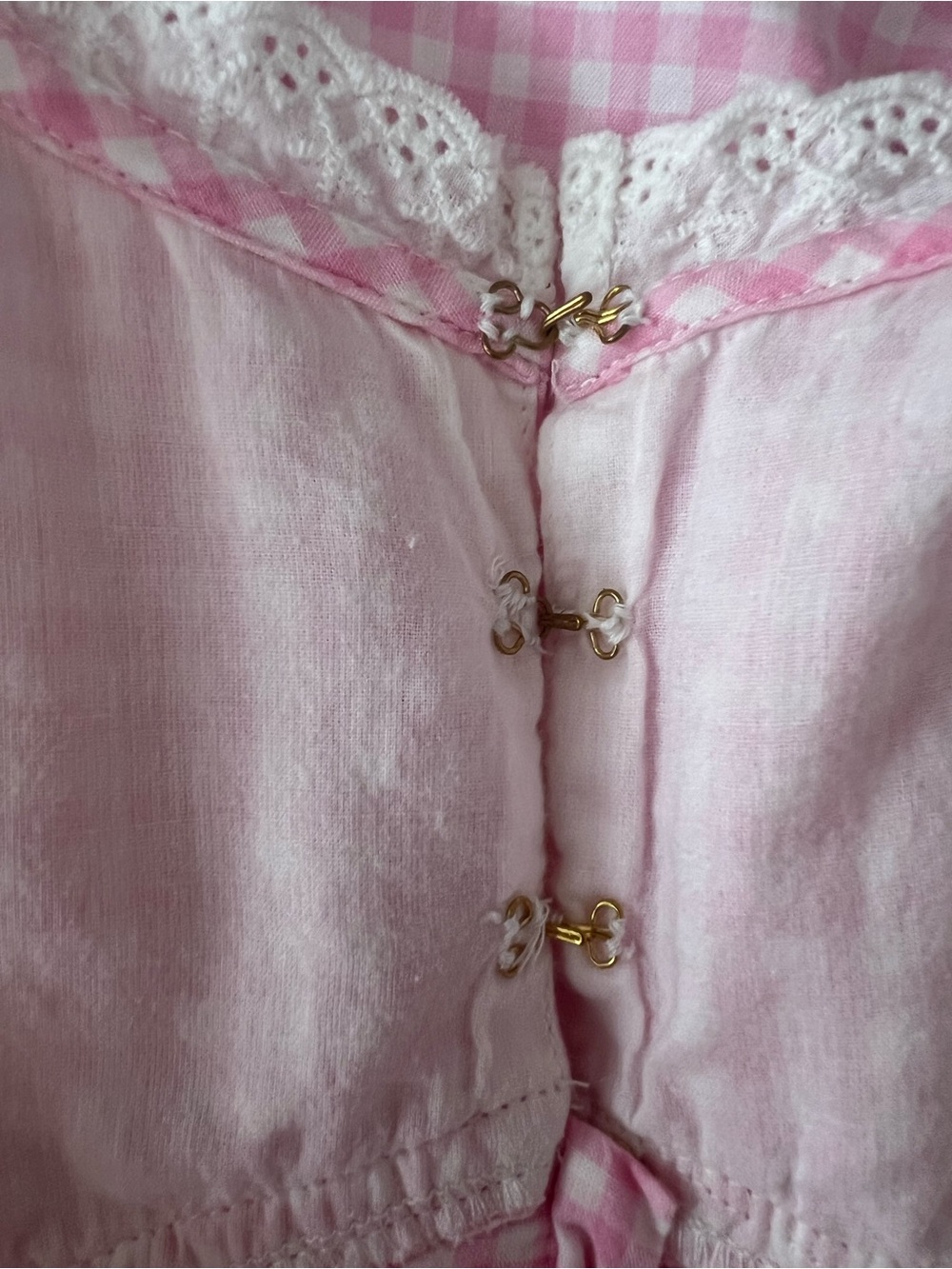 LoveShackFancy Gingham Ceronne Mini Dress in SunKissed Rose - Picture 14 of 14